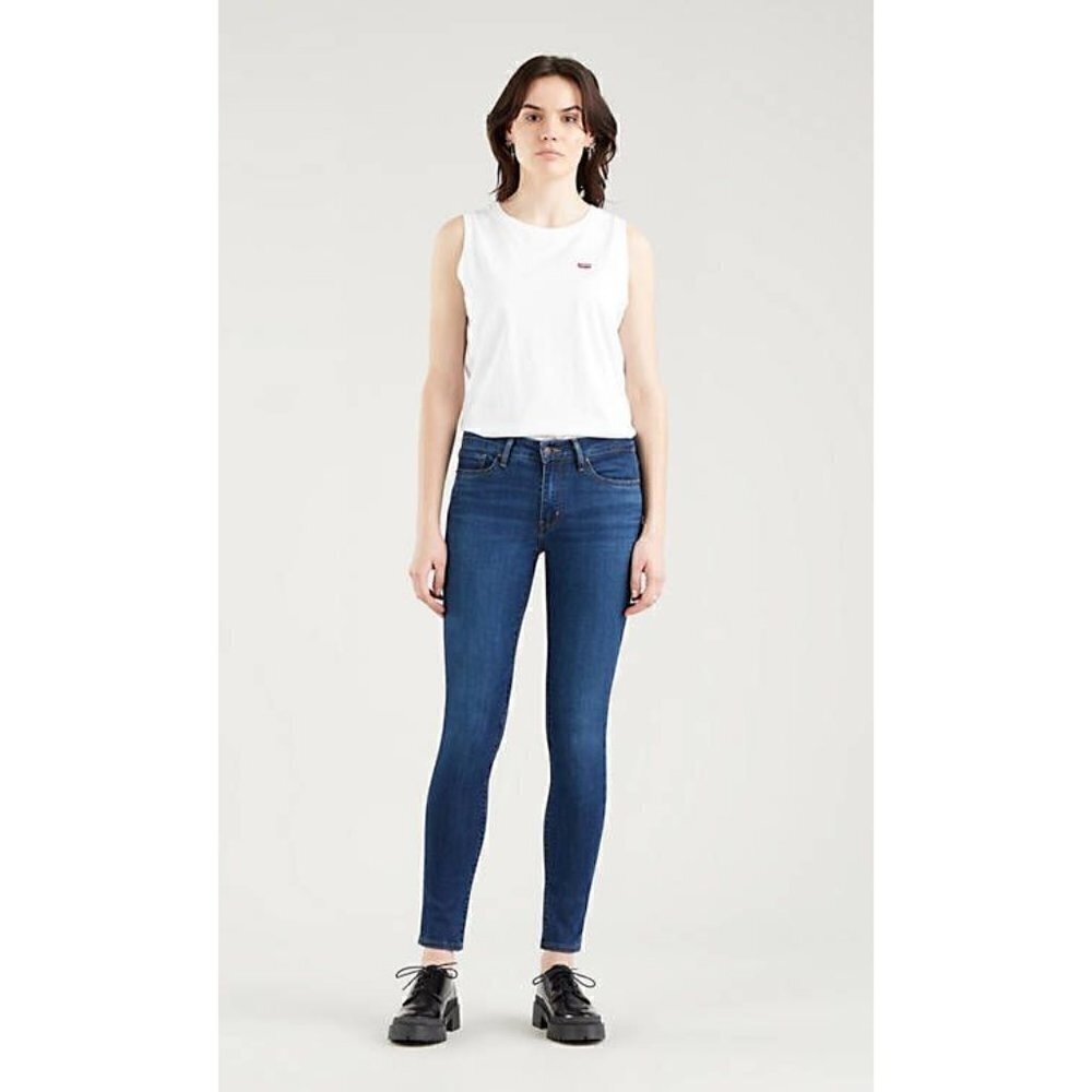 Levi's 711 Skinny Mid Rise Dark Wash Jeans 29‎